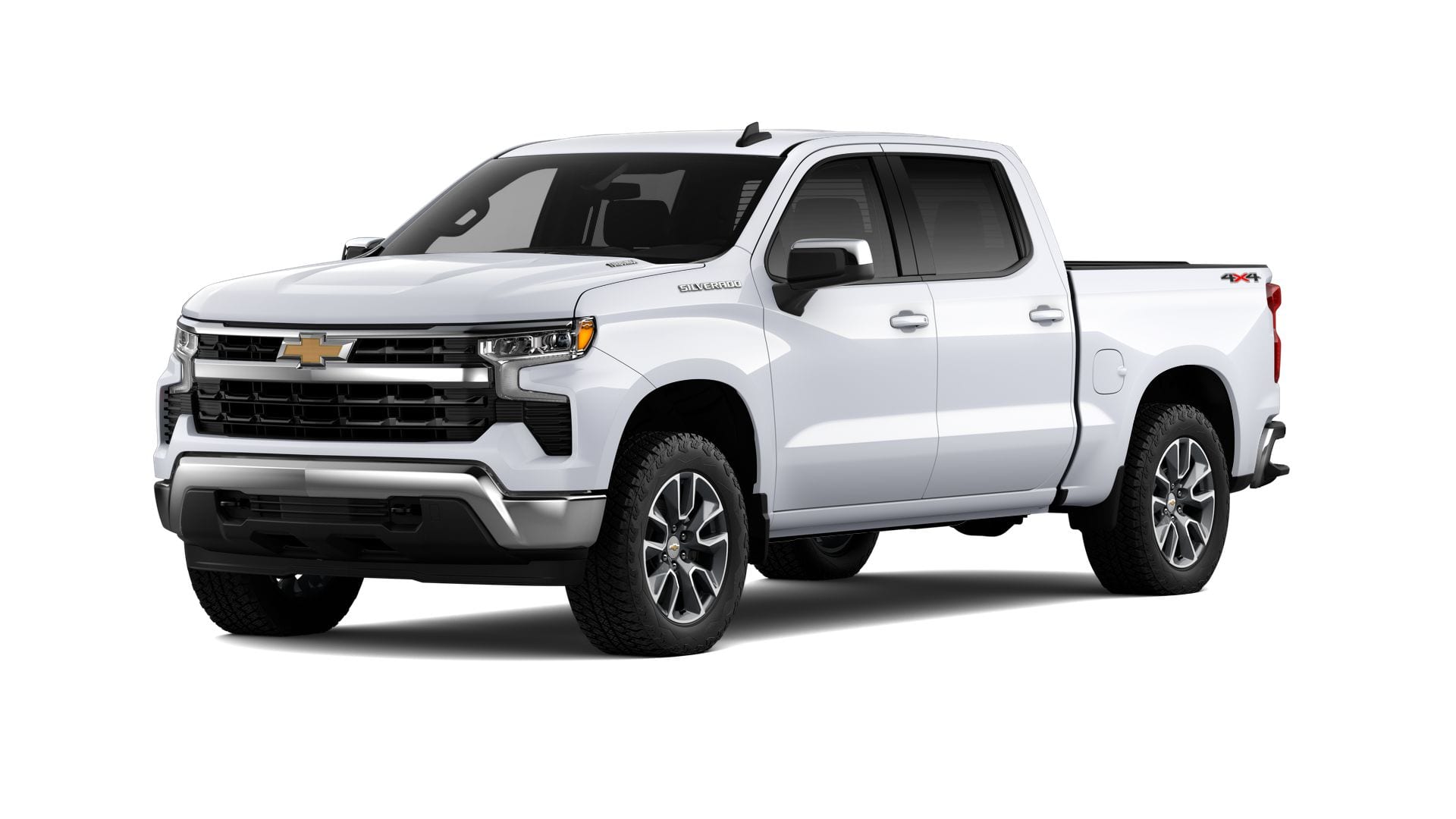 2026 Chevrolet Silverado 1500 LT (2FL) in Summit White — front three-quarter view