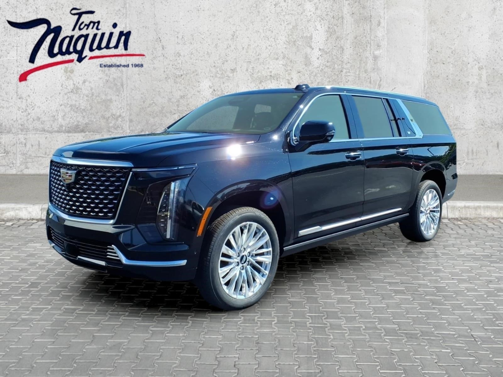 2026 Cadillac Escalade ESV Luxury in Black Raven — front three-quarter view
