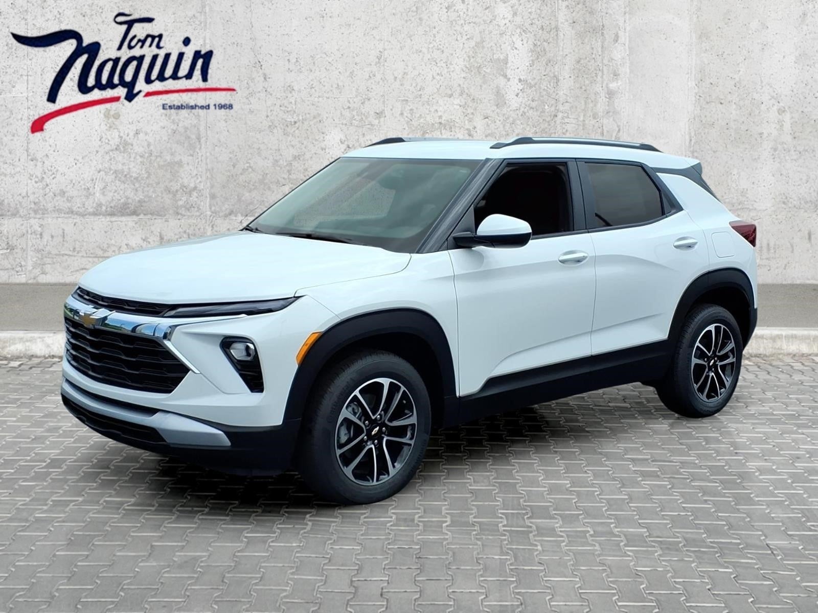 2026 Chevrolet Trailblazer LT in Summit White — front three-quarter view