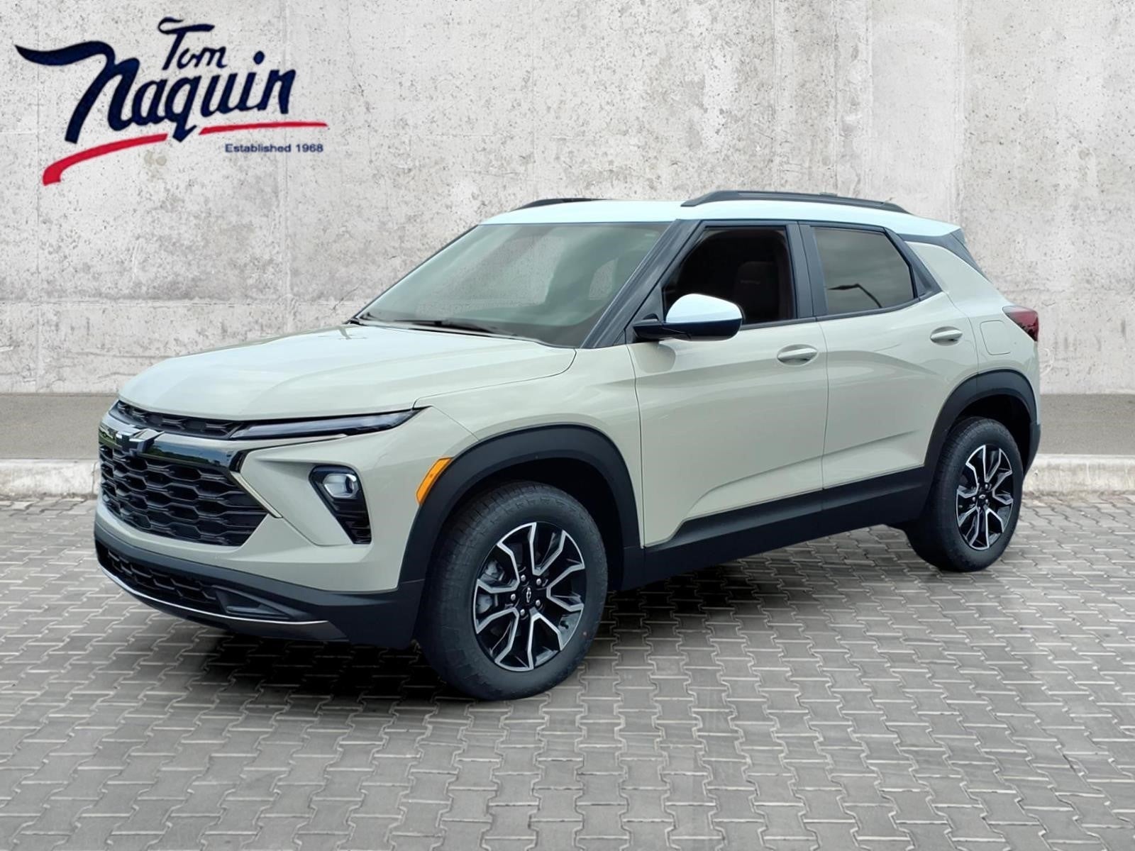 2026 Chevrolet Trailblazer ACTIV in White Sands — front three-quarter view
