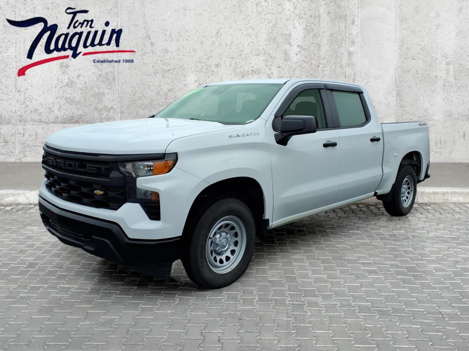 2022 Chevrolet Silverado 1500 Work Truck in Summit White — front three-quarter view