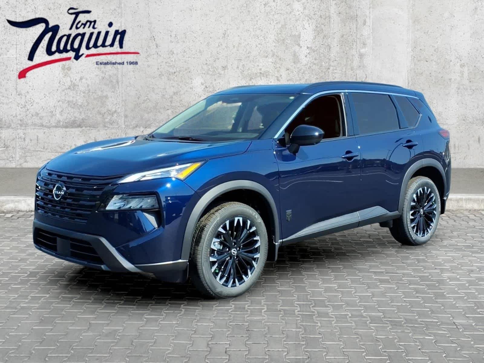 2026 Nissan Rogue Dark Armor in Deep Ocean Blue Pearl — front three-quarter view