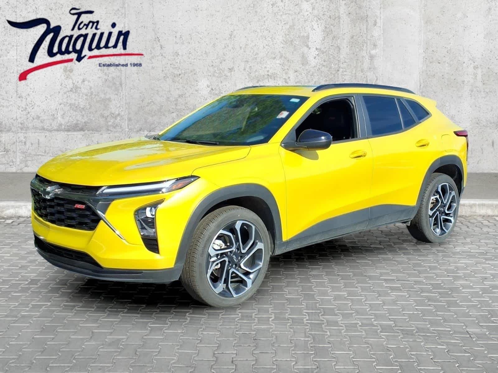 2024 Chevrolet Trax 2RS in Nitro Yellow Metallic — front three-quarter view